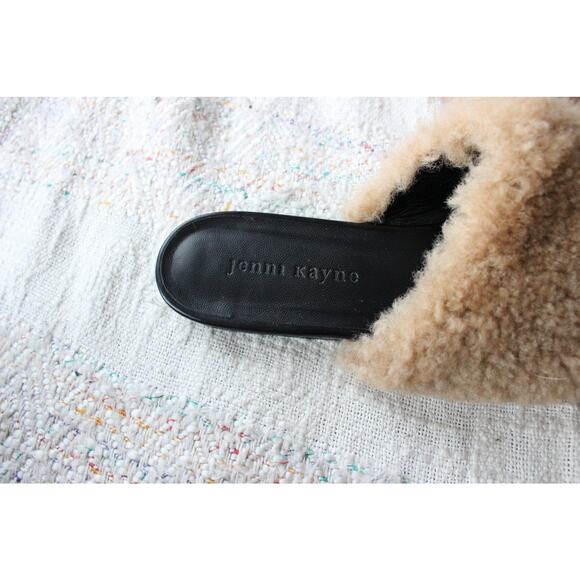 Jenni Kayne Shearling Fur Teddy Slide Mule Sandals Size 39 - Picture 4 of 5